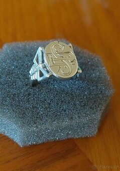 Retro stříbrný prsten