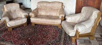 Rustikální dubová světlá sedací souprava, 4982