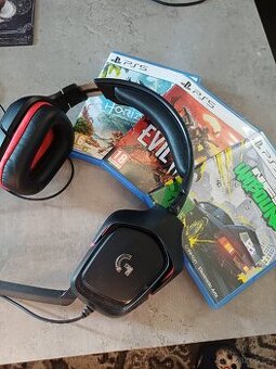 Hry ps5+sluchátka Logitech