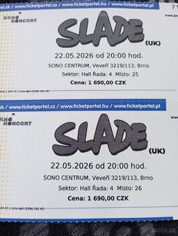 Slade - 2 lístky (Sono Centrum Brno)