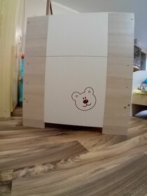 Dětská dřevěná postýlka+matrace