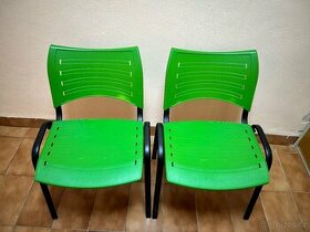 2 plastovo-ocelové židle, TOP stav, cena za kus - 1