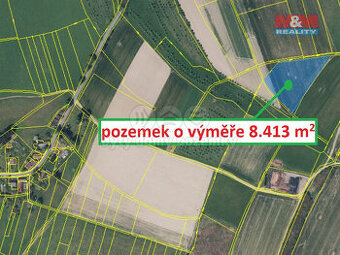 Prodej pole, 8413 m², Machov - Nízká Srbská