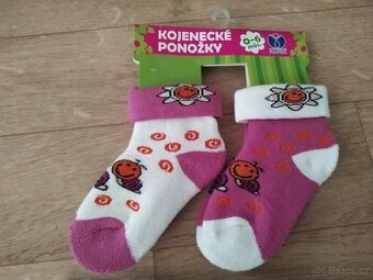 Nové silnější kojenecké ponožky 0-6 měs.