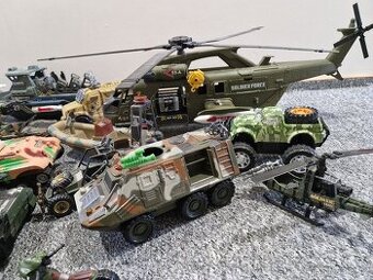 Vojenska vozidla, auta, vrtulnik 20 ks - 1