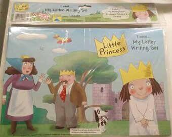 NOVÉ dopisní papíry Little princess, 10 IKEA clips