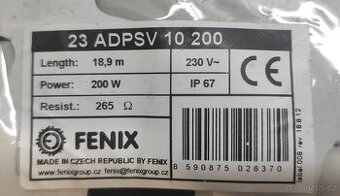 Topný kabel 18,9m