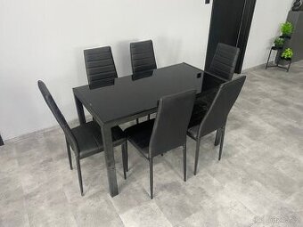 Sada jídelní stůl + 6 židlí