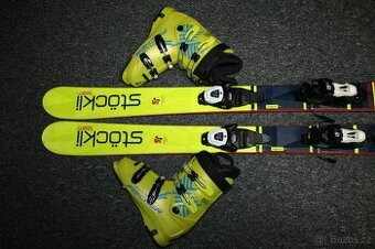 lyže Stockli 138 cm , fischer lyžáky