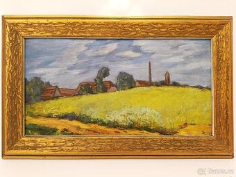 Obraz Jindřichův Hradec, Cihelna, olej 37x40