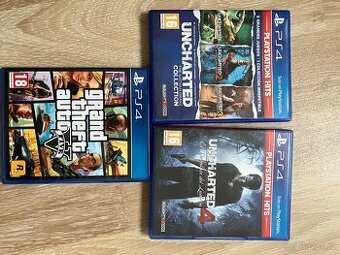 Hry na PS4 (Uncharted, GTA)