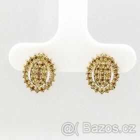 14K náušnice s diamanty 0,47ct - Certifikát AIG