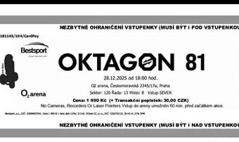 3x vstupenka Oktagon 81