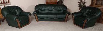 Sedací souprava 3+1+1 v novém stavu. Eko kůže.