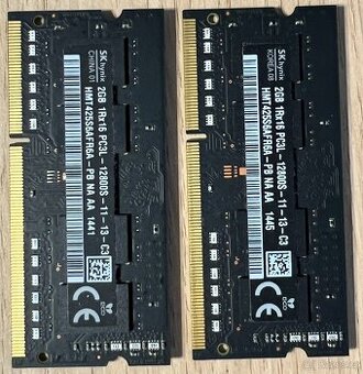 RAM SK hynix 4GB DDR3 - 2x2GB/1600MHz/SO-DIMM /CL11/PC3/1.5V