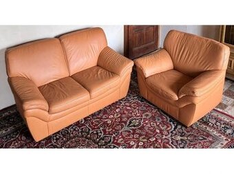 Kožená sedací souprava 2+1, 3202