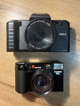 2 fotoaparáty Canon ML a Nakei 1000 x, čti popis