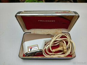 Historický holící strojek Philishave s krabičkou