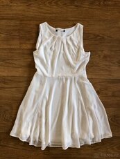 Bílé dámské šifónové dámské šaty - 1