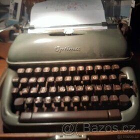 Kufříkový psací stroj Optima