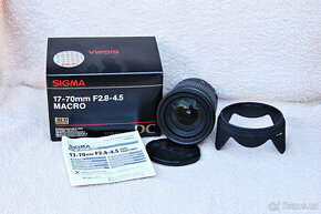 Sigma 17-70, f 2.8-4.5, makro, DC HSM pro Canon