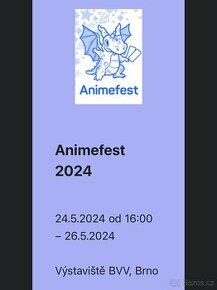 1 vstupenka na Animefest 2024 Brno