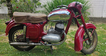 Jawa 350/354 1955, první kývačka, půlbuben