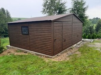 Plechová garáž 6x6m - 1