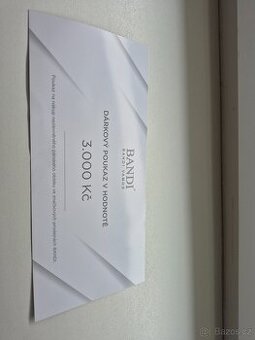 Poukaz Bandi v hodnote 3000 Kč za 1500 Kc