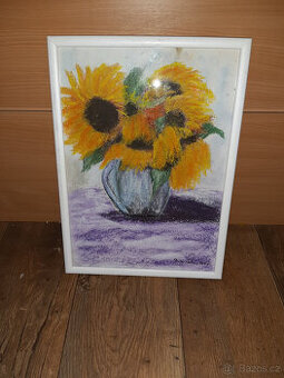 Prodám obraz slunečnice signován
