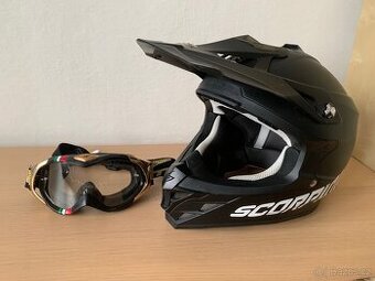 Enduro Motocross přilba helma Scorpion brýle Arnette
