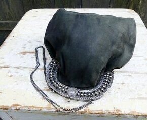 Starožitná viktoriánská kabelka, 19. st., stříbro