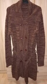 Dámský hnědý dlouhý svetr vel. 40/42