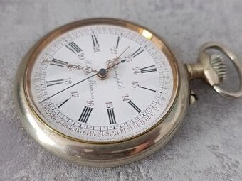 Velmi zajímavé masivní kapesní hodinky s central.ručičkou