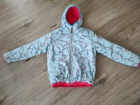 pékná oboustranná zimní bunda jako nová divka 9-13 let