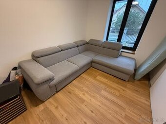 Rohová sedací souprava / gauč - šedá 99% stav