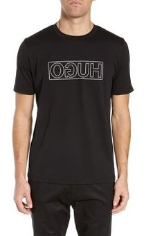 HUGO BOSS  PÁNSKÉ KRÁSNÉ TRIČKO BLACK M LOGO