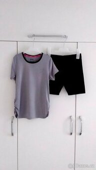Komplet sportovní tričko a biker shorts 134/140