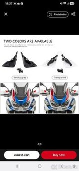 Deflektory predni masky honda africa 1100 sport