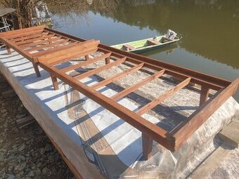 Dřevěný rám postele nový 2 kusy