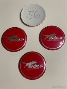 Středové pokličky / samolepky alu kola WOLF 56 mm