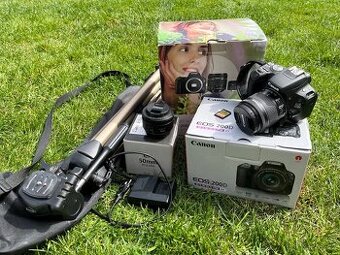 Canon EOS 200D 2x objektiv + stativ
