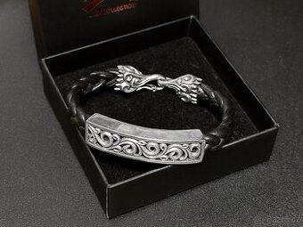 Náramek - Orus Bijoux Men Collection - Stříbro/Kůže