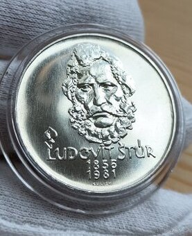 Stříbrná pamětní mince 500kčs Ludovit Štúr 1981
