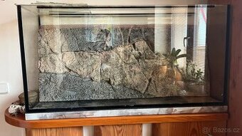 Aquarium 120x60x30 i s pozadím PU - 1