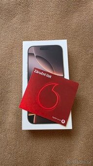 iPhone 16 Pro 128GB pouštní titan nový 2r. zár. Praha/LBC