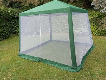 Zahradní altán s moskytiérou 3x3 m/2,4x2,4 m Zelený