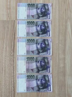 Slovenské bankovky 1000SK rok 1997 séria G