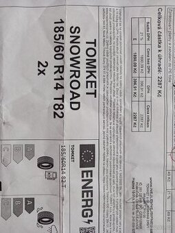 2 nové zimní pneumatiky