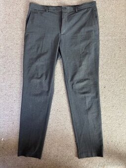 společenské kalhoty pánské šedé 34